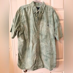 Ralph Lauren Men's Casual Green Button Down Shirt
